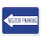 Signmission Visitor Parking W/ Left Arrow Heavy-Gauge Aluminum Rust Proof Parking Sign, 18" x 24", A-1824-24377 A-1824-24377 - alternate 1
